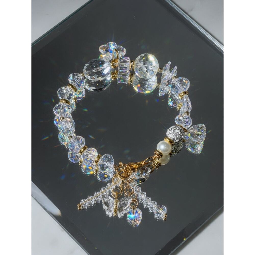 Swarovski Beaded Butterfly Charm Bracelet